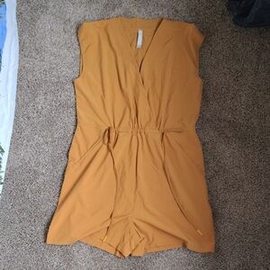 Kids Mustard Yellow Sleeveless One-Piece Romper